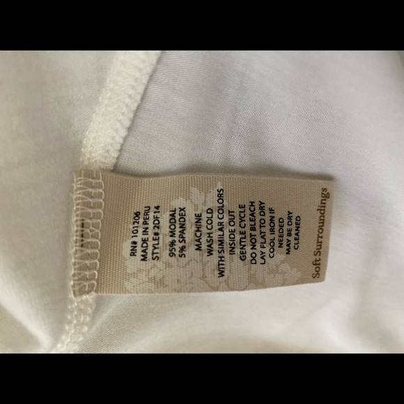 Soft Surroundings Tagore Long Sleeve V-Neck Tunic Top Size Medium - Picture 8 of 10